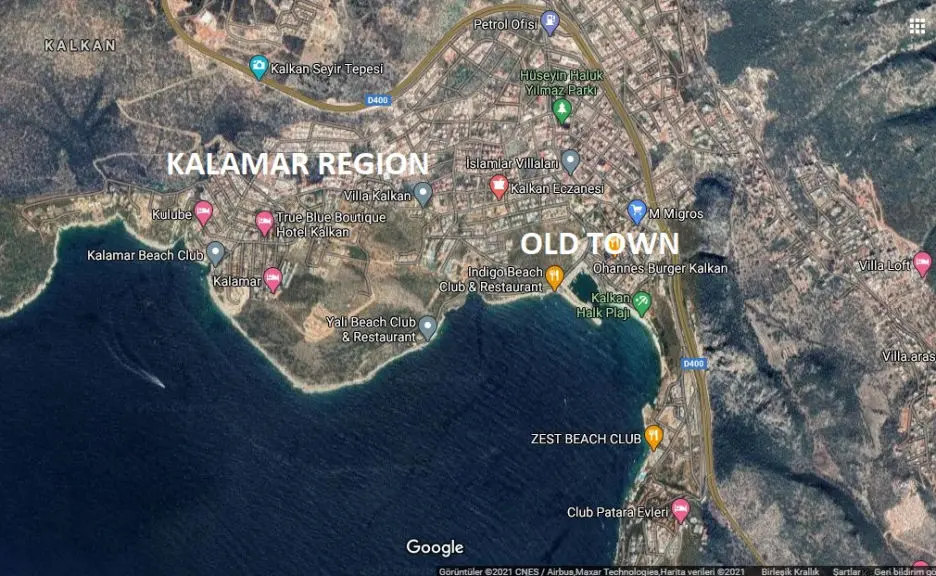 Where is Kalkan on Turkey map?